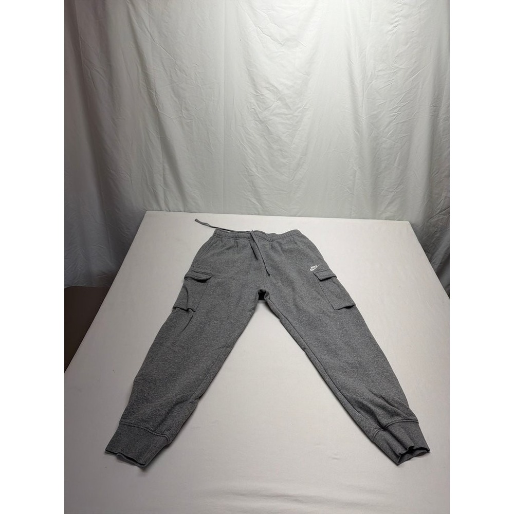 Nike Mens Gray Cargo Sweatpants Fleece Joggers Size L